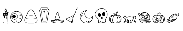 Doodle Halloween Font UPPERCASE