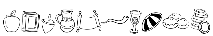 Doodle Hanukkah Font OTHER CHARS