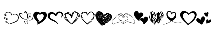 Doodle Heart Font LOWERCASE