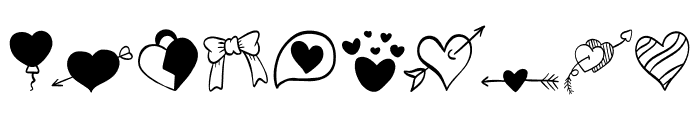 Doodle Love Heart Font OTHER CHARS