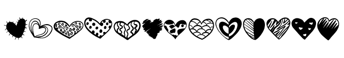 Doodle Love Heart Font LOWERCASE