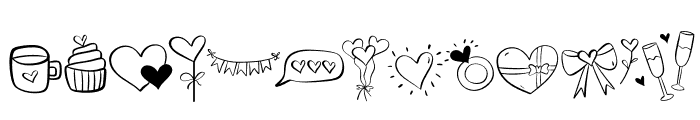 Doodle Love Font UPPERCASE