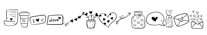 Doodle Love Font LOWERCASE