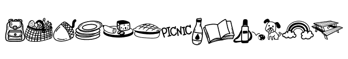 Doodle Picnic Font UPPERCASE