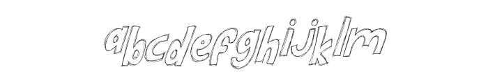 Doodle Sketch Italic Font LOWERCASE