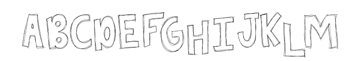 Doodle Sketch Font UPPERCASE