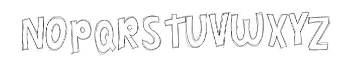 Doodle Sketch Font UPPERCASE