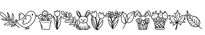 Doodle Spring Font UPPERCASE