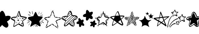 Doodle Stars Font UPPERCASE