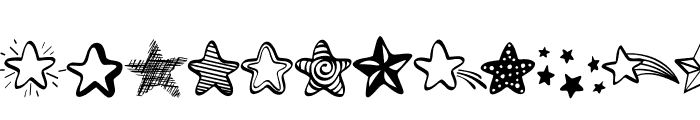 Doodle Stars Font LOWERCASE