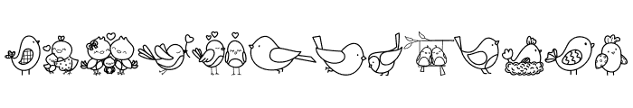 Doodle bird Font UPPERCASE