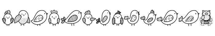 Doodle bird Font UPPERCASE