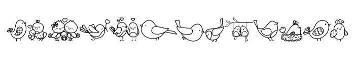 Doodle bird Font LOWERCASE