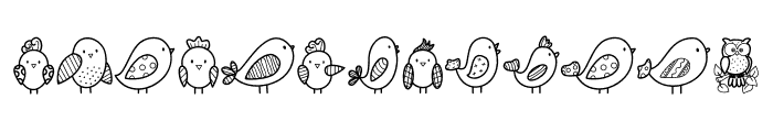 Doodle bird Font LOWERCASE