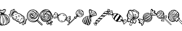 Doodle candy festival Font UPPERCASE