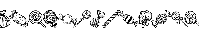 Doodle candy festival Font LOWERCASE