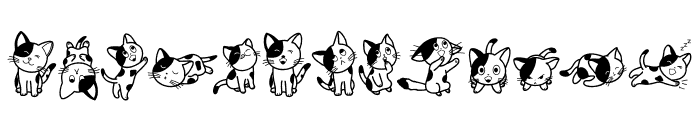 Doodle cat Font UPPERCASE