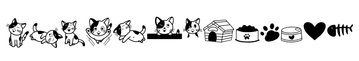 Doodle cat Font LOWERCASE