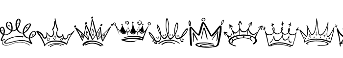 Doodle crown Font UPPERCASE