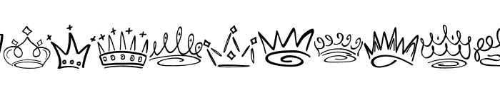 Doodle crown Font UPPERCASE