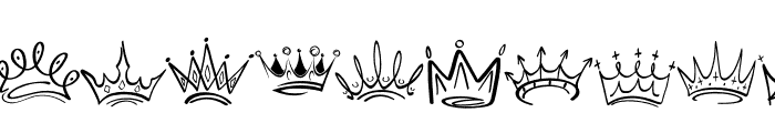 Doodle crown Font LOWERCASE