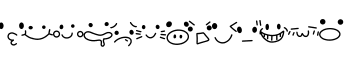 Doodle emoji Font UPPERCASE