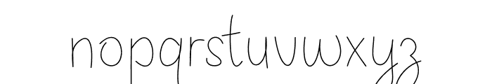 Doodleline Extra Light Font LOWERCASE