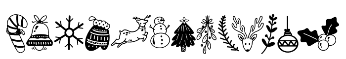 Doodles Christmas Font UPPERCASE