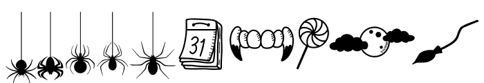 Doodles Halloween Font OTHER CHARS