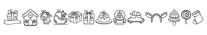 Doodles for Christmas Font UPPERCASE