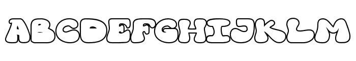 Doovy Groovy Party Outline Font UPPERCASE