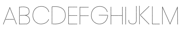 Dot Tracing Font UPPERCASE