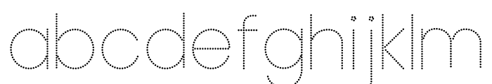 Dot Tracing Font LOWERCASE