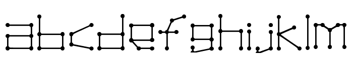 Dots Lines Regular Font LOWERCASE