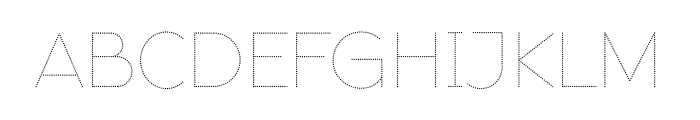 Dotted Font UPPERCASE