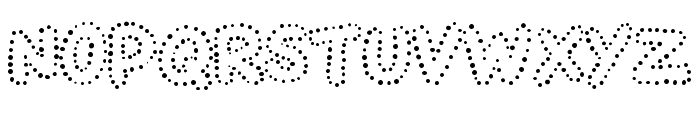 Dotty Outline By Squeeb Regular Font UPPERCASE