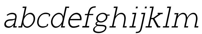 Doughty Light Italic Font LOWERCASE