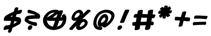 Doujinshi Sans Bold Italic Font OTHER CHARS