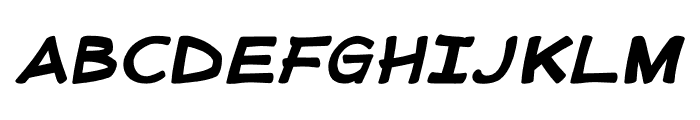 Doujinshi Sans Bold Italic Font UPPERCASE