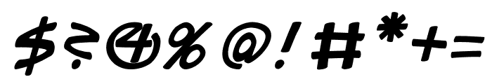 Doujinshi Sans Italic Font OTHER CHARS