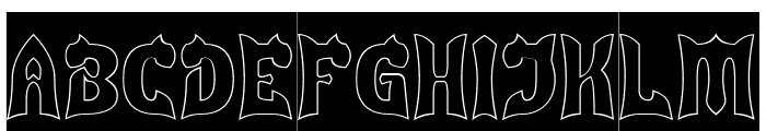 Dragon Fire-Hollow-Hollow Font UPPERCASE