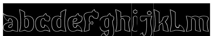 Dragon Fire-Hollow-Hollow Font LOWERCASE