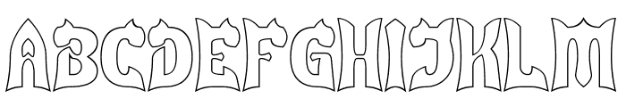 Dragon Fire-Hollow Font UPPERCASE