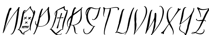 Draqula Armour Italic Font UPPERCASE