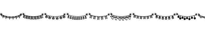 Draw Bunting Font UPPERCASE