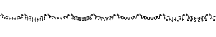 Draw Bunting Font UPPERCASE