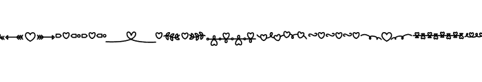 Draw Doodle Heart Font UPPERCASE