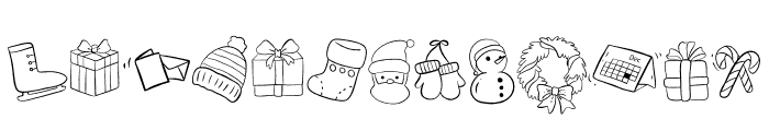 Drawing Christmas Font UPPERCASE