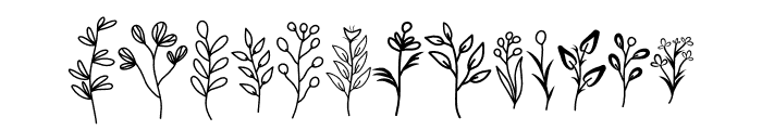 Drawing Plant Font UPPERCASE