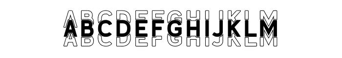 Dream Triple Stacked Font UPPERCASE